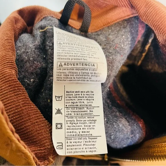 Carhartt Men's Size 48 Blanket Lined Detroit Jacket Tan Brown Zipper Zip Up - Picture 10 of 10